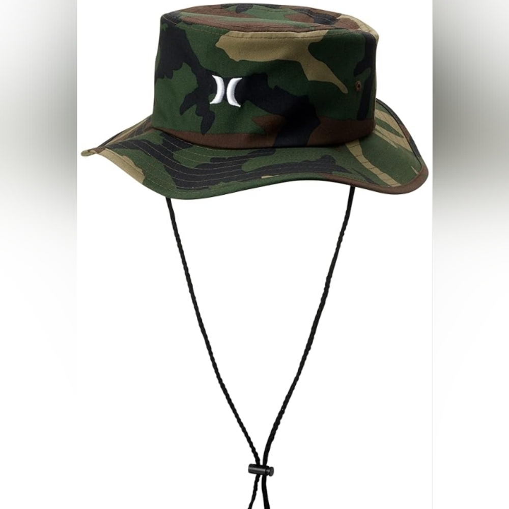 Hurley Mens Camouflage Hat With Adjustable Chin Strap